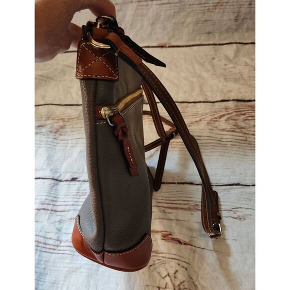 Dooney & Bourke Taupe Pebbled Leather Crossbody - Picture 3 of 10
